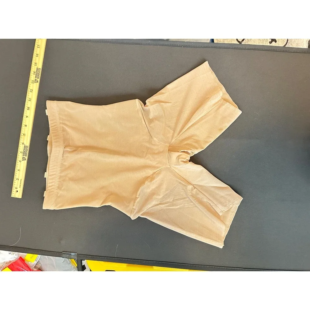 Womens‎ High Waisted Shapewear Shorts Beige Nude Tummy Control Mid Thigh Slimmer